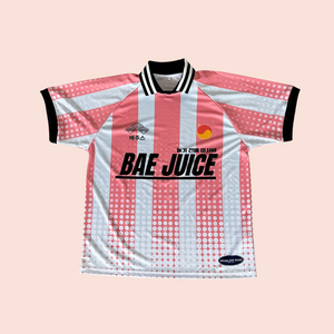 Bae Juice pink soccer jersey
